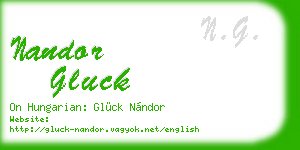 nandor gluck business card