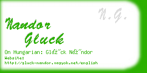 nandor gluck business card